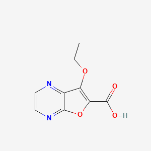 molecular formula C9H8N2O4 B1639626 7-Ethoxyfuro[2,3-b]pyrazine-6-carboxylic acid 