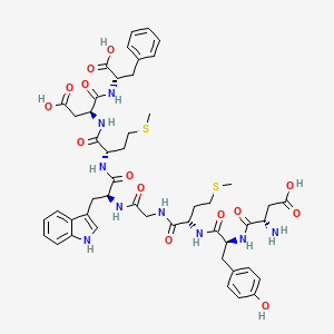 molecular formula C49H61N9O14S2 B1639644 Cholecystokinin Octapeptide free acid (desulfated) CAS No. 103974-46-5
