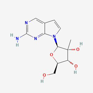 molecular formula C12H16N4O4 B1639676 7-(2-C-Methyl-b-D-ribofuranosyl)-7H-pyrrolo[2,3-d]pyrimidin-2-amine 