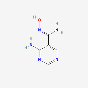 molecular formula C5H7N5O B1639688 4-amino-N'-hydroxypyrimidine-5-carboximidamide 