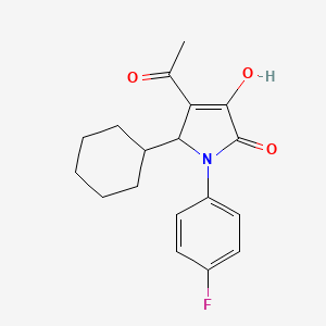 molecular formula C18H20FNO3 B1639696 3-acetyl-2-cyclohexyl-1-(4-fluorophenyl)-4-hydroxy-2H-pyrrol-5-one 