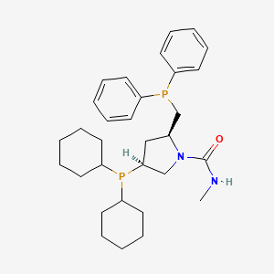 molecular formula C31H44N2OP2 B1639701 (2S,4S)-N-methylcarbamoyl-4-dicyclohexylphosphino-2-diphenylphosphinomethylpyrrolidine 