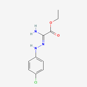 molecular formula C10H12ClN3O2 B1639705 Ethyl 2-amino-2-[2-(4-chlorophenyl)hydrazono]-acetate 