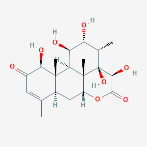 molecular formula C20H28O8 B1639718 14,15beta-Dihydroxyklaineanone CAS No. 137359-82-1