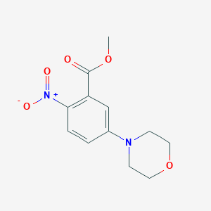 molecular formula C12H14N2O5 B163977 甲基5-吗啉基-2-硝基苯甲酸酯 CAS No. 134050-75-2