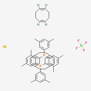 [11-Bis(3,5-dimethylphenyl)phosphanyl-5-tricyclo[8.2.2.24,7]hexadeca-1(12),4,6,10,13,15-hexaenyl]-bis(3,5-dimethylphenyl)phosphane;(1Z,5Z)-cycloocta-1,5-diene;rhodium;tetrafluoroborate