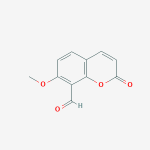 molecular formula C11H8O4 B1639789 7-甲氧基-2-氧代-2H-香豆素-8-甲醛 