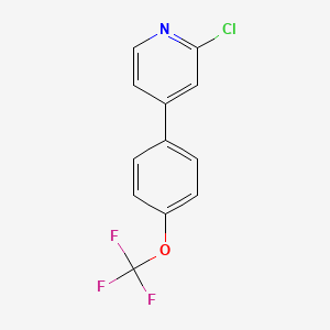 molecular formula C12H7ClF3NO B1639821 2-Chloro-4-(4-trifluoromethoxyphenyl)pyridine CAS No. 697739-19-8