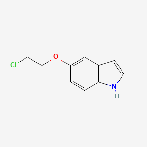 molecular formula C10H10ClNO B1639823 1H-Indole, 5-(2-chloroethoxy)- 