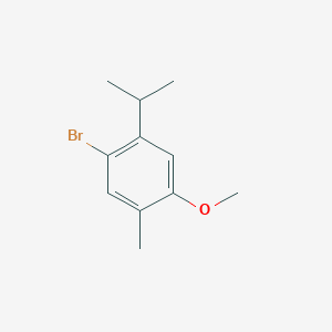 molecular formula C11H15BrO B1639835 1-Bromo-2-isopropyl-4-methoxy-5-methylbenzene 