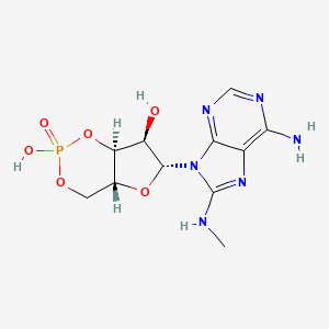 (4aR,6R,7R,7aS)-6-[6-amino-8-(methylamino)purin-9-yl]-2-hydroxy-2-oxo-4a,6,7,7a-tetrahydro-4H-furo[3,2-d][1,3,2]dioxaphosphinin-7-ol