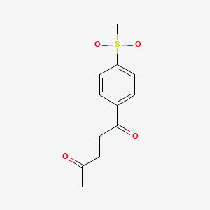 molecular formula C12H14O4S B1639887 1-(4-甲磺酰基苯基)戊烷-1,4-二酮 CAS No. 189501-34-6