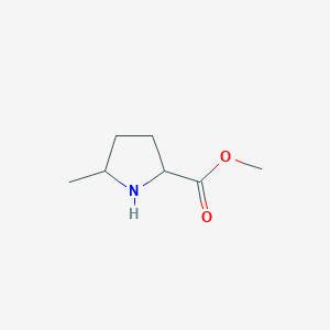 molecular formula C7H13NO2 B1639951 Methyl 5-methylpyrrolidine-2-carboxylate 