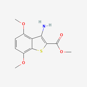 molecular formula C12H13NO4S B1639952 Methyl 3-amino-4,7-dimethoxybenzo[b]thiophene-2-carboxylate 