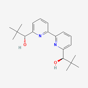 molecular formula C20H28N2O2 B1639982 (1R)-1-[6-[6-[(1R)-1-Hydroxy-2,2-dimethylpropyl]pyridin-2-yl]pyridin-2-yl]-2,2-dimethylpropan-1-ol 