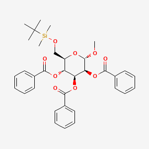 molecular formula C34H40O9Si B1639999 Methyl 2,3,4-tri-O-benzoyl-6-O-tert-butyldimethylsilyl-A-D-mannopyranoside 