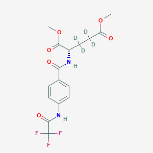 molecular formula C16H17F3N2O6 B1640056 dimethyl (4S)-2,2,3,3-tetradeuterio-4-[[4-[(2,2,2-trifluoroacetyl)amino]benzoyl]amino]pentanedioate 