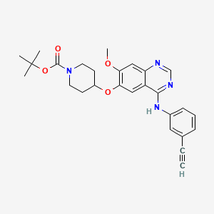 molecular formula C27H30N4O4 B1640099 Tert-butyl 4-[4-(3-ethynylanilino)-7-methoxyquinazolin-6-yl]oxypiperidine-1-carboxylate 