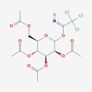 molecular formula C16H20Cl3NO10 B1640104 [(2R,3R,4S,5S)-3,4,5-triacetyloxy-6-(2,2,2-trichloroethanimidoyl)oxyoxan-2-yl]methyl acetate 