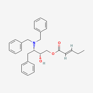 molecular formula C29H33NO3 B1640125 Pent-2-enoic acid (2R,3S)-3-dibenzylamino-2-hydroxy-4-phenylbutyl ester 