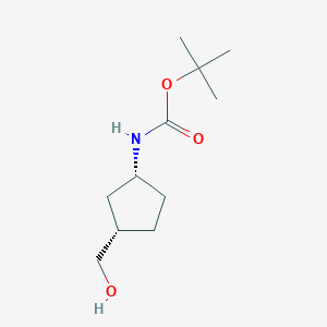 molecular formula C11H21NO3 B1640152 tert-butyl [(1R,3S)-3-(hydroxymethyl)cyclopentyl]carbamate CAS No. 167081-31-4