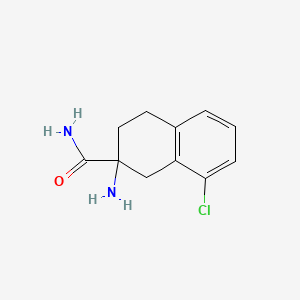 molecular formula C11H13ClN2O B1640167 2-amino-8-chloro-1,2,3,4-tetrahydro-2-Naphthalenecarboxamide 