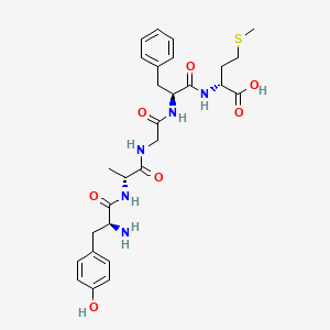 molecular formula C28H37N5O7S B1640173 D-Methionine, N-[N-[N-(N-L-tyrosyl-D-alanyl)glycyl]-L-phenylalanyl]- CAS No. 64963-09-3