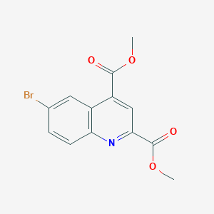 molecular formula C13H10BrNO4 B1640231 Dimethyl 6-bromoquinoline-2,4-dicarboxylate 