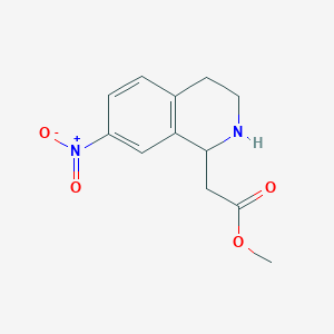 1,2,3,4-Tetrahydro-7-nitro-1-isoquinolineacetic acid methyl ester