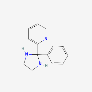 molecular formula C14H15N3 B1640268 2-(2-Phenylimidazolidin-2-yl)pyridine 