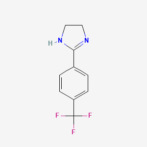 molecular formula C10H9F3N2 B1640295 2-[4-(Trifluoromethyl)phenyl]-1-imidazoline 