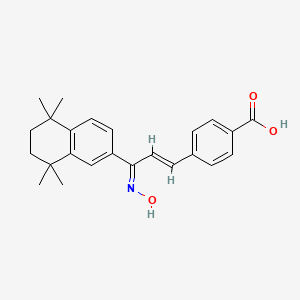 molecular formula C24H27NO3 B1640303 4-[(E,3E)-3-hydroxyimino-3-(5,5,8,8-tetramethyl-6,7-dihydronaphthalen-2-yl)prop-1-enyl]benzoic acid 