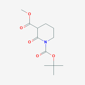 molecular formula C12H19NO5 B1640313 Methyl N-Boc-2-oxopiperidine-3-carboxylate CAS No. 400073-68-9
