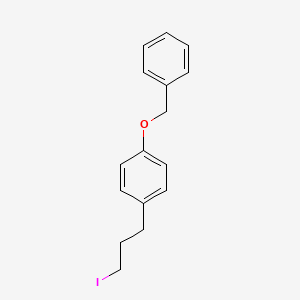 molecular formula C16H17IO B1640321 1-((4-(3-Iodopropyl)phenoxy)methyl)benzene 