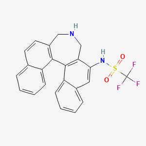 molecular formula C23H17F3N2O2S B1640335 N-[(11bS)-4,5-Dihydro-3H-dinaphtho[2,1-c:1',2'-e]azepin-2-yl]trifluoromethanesulfonamide CAS No. 871915-77-4