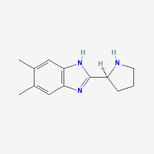 molecular formula C13H17N3 B1640357 2-[(2S)-2-Pyrrolidinyl]-5,6-dimethyl-1H-benzoimidazole 