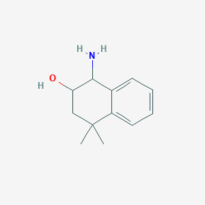 molecular formula C12H17NO B1640362 1-Amino-4,4-dimethyl-1,2,3,4-tetrahydronaphthalen-2-ol 