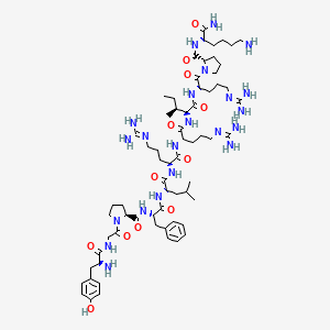 molecular formula C66H108N22O12 B1640372 (Pro3)-dynorphin A (1-11) amide CAS No. 289636-76-6