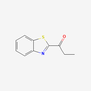 molecular formula C10H9NOS B1640389 1-Propanone, 1-(2-benzothiazolyl)- 