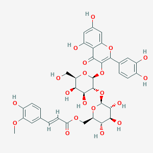 molecular formula C37H38O20 B1640401 quercetin 3-O-[2-O-(6-O-E-feruloyl)-beta-D-glucopyranosyl]-beta-D-galactopyranoside CAS No. 448948-20-7