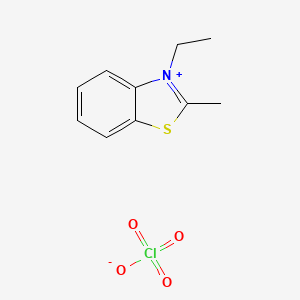 molecular formula C10H12ClNO4S B1640406 Benzothiazolium, 3-ethyl-2-methyl-, perchlorate CAS No. 50378-73-9
