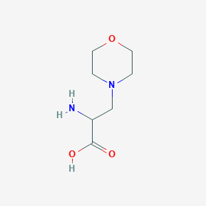molecular formula C7H14N2O3 B1640413 (R)-2-Amino-3-morpholinopropanoic acid 