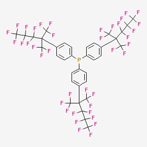 molecular formula C39H18F39P B1640415 Tris[4-(3,3,4,4,5,5,5-heptafluoro-2,2-bis(trifluoromethyl)pentyl)phenyl] phosphine 