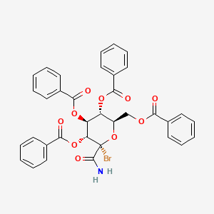 [(2R,3R,4S,5R,6S)-3,4,5-tribenzoyloxy-6-bromo-6-carbamoyloxan-2-yl]methyl benzoate
