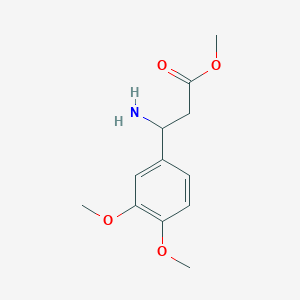 molecular formula C12H17NO4 B1640468 Methyl 3-amino-3-(3,4-dimethoxyphenyl)propanoate CAS No. 54503-20-7
