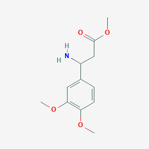 molecular formula C12H17NO4 B1640468 3-氨基-3-(3,4-二甲氧基苯基)丙酸甲酯 CAS No. 54503-20-7