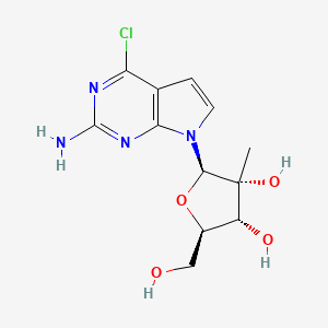 molecular formula C12H15ClN4O4 B1640481 (2R,3R,4R,5R)-2-(2-amino-4-chloropyrrolo[2,3-d]pyrimidin-7-yl)-5-(hydroxymethyl)-3-methyloxolane-3,4-diol 