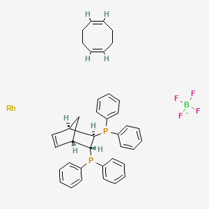 molecular formula C39H40BF4P2Rh- B1640483 (1Z,5Z)-Cycloocta-1,5-diene;[(1S,2R,3R,4R)-3-diphenylphosphanyl-2-bicyclo[2.2.1]hept-5-enyl]-diphenylphosphane;rhodium;tetrafluoroborate 