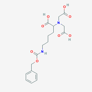 molecular formula C18H24N2O8 B016405 N-(5-羰基苄氧基氨基)-1-羧基戊基)亚氨基二乙酸 CAS No. 209052-01-7