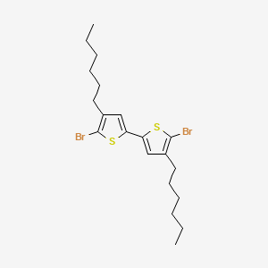 molecular formula C20H28Br2S2 B1640519 5,5'-Dibromo-4,4'-dihexyl-2,2'-bithiophene CAS No. 214493-03-5